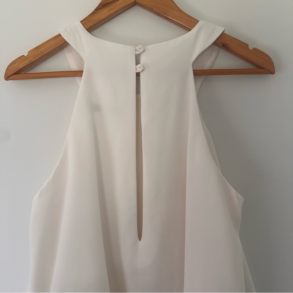 Trina Turk Ivory Bridal Jumpsuit Size 6 Civil Wedding Rehearsal Dinner - Picture 7 of 16